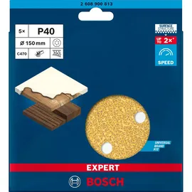 Bosch Expert C470 Schleifpapier Ø 150 mm K40 5 Stück