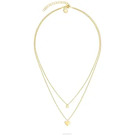 Liebeskind Berlin Layered Love Herz Kette mit Anhänger Gold Edelstahl