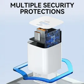 wozinsky 20W USB-C / USB-A Wandladegert - Weiß Schnelladegert PD, QC 3.0 - Weiß