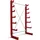 Stier Kragarmregal einseitig 1 Feld mit 6 absteigenden Ebenen 1300x2000x500mm feuerrot