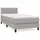 vidaXL Boxspringbett mit Matratze Hellgrau 100x200 cm Stoff1373062