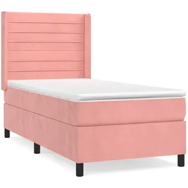 vidaXL Boxspringbett 100 x 200 cm Rosa