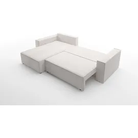 Fun Möbel Ecksofa Schlafsofa Sofa CONOR Kunstleder Rot Ottomane Links - Rot