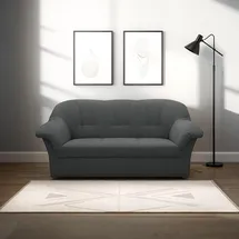DOMO collection 3-Sitzer Couch Polyester Grau
