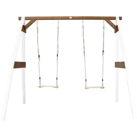 Axi Doppelschaukel 254 x 207 x 160 cm weiß braun
