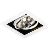 QAZQA - Moderne Einbauleuchte weiß 18 cm verstellbar - Artemis 111 I Wohnzimmer I Schlafzimmer - Aluminium Quadratisch - LED geeignet GU10