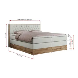 mks möbel Amore King 140 x 200 cm H3 Weiß