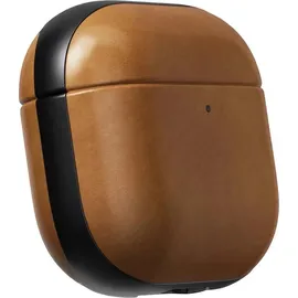Nomad Nomad, Airpods 4 Hülle Modern Leather stoßfest, Hellbraun | Braun