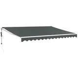 vidaXL Markise mit Kurbel Anthrazit 5x3 m