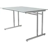 Kerkmann Schreibtisch Artline 160 cm Glas grau