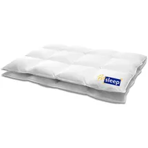 HANSKRUCHEN GmbH HANSKRUCHEN Bettdecke Daunen 155x220 cm Medium waschbar Allergiker Steppdecke atmungsaktiv Daunendecke weiss - Weiß