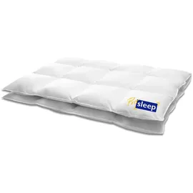 HANSKRUCHEN GmbH HANSKRUCHEN Bettdecke Daunen 155x220 cm Medium waschbar Allergiker Steppdecke atmungsaktiv Daunendecke weiss - Weiß