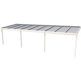 Gutta Terrassendach Premium 914 x 306 cm polycarbonat bronce weiß