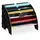 Relaxdays Dokumentenablage, 6 Ablagefächer, DIN A4, HxBxT: 27 x 34 x 27 cm, Büro & Schule, Büro-Organizer, MDF, schwarz