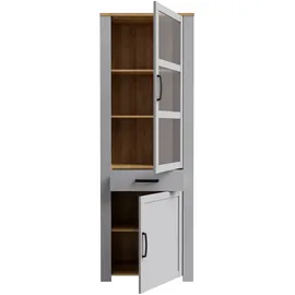 Forte Highboard Bohol 71,7 x 205,4 x 42 cm Grau / Mehrfarbig