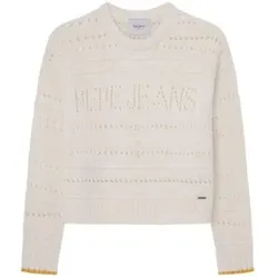 Pepe Jeans für Mädchen. PG701095 Winslet-Pullover weiß (16años= 176cm), Lässig, Acryl, Nachhaltig, Kinderbekleidung