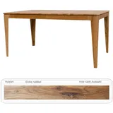 expendio Esstisch Alwin, Eiche rustikal geölt 180x90 cm aus Massivholz mit Softkante beige 180 cm x 76 cm x 90 cm