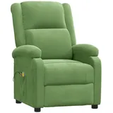 vidaXL Massagesessel Samt 70 x 98 x 93 cm hellgrün