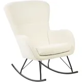 Beliani Schaukelsessel, Creme, Metall, 1-Sitzer, 74x99x99 cm, Wohnzimmer, Sessel, Schaukelstühle