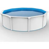 Steinbach Stahlwand Swimming Pool Set "Nuovo de Luxe",weiß / blau,Ø 360 x 120 cm