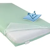 PROCAVE wasserdichter Matratzenbezug in grün. atmungsaktiv und abwischbar 180x200 cm für Matratzen-Höhe 10 cm - Made in Germany