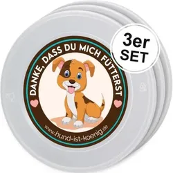 HUND IST KÖNIG Dosendeckel, Deckel für Dosen halten Tierfutter frisch, schließen Gerüche ein