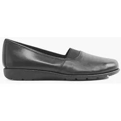Leder Komfort Slipper - Damen - schwarz