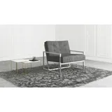 s-style möbel Loungesessel Tampa Samtstoff 84 x 81 x 89 cm Grau/Silber