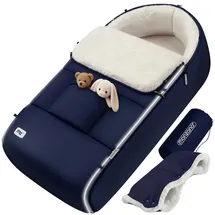 monzana MONZANA® Baby Fußsack Premium Marineblau