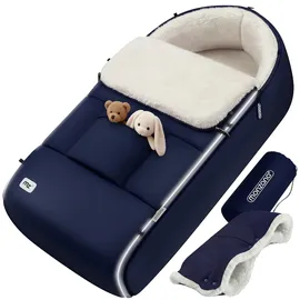 monzana MONZANA® Baby Fußsack Premium Marineblau