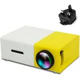 800 Lumen, 80-zoll-leinwand, Tragbarer Mini-filmprojektor (1080p), Uk-stecker, Gelb-weiß