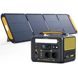 VTOMAN Jump 600X Tragbare Powerstation mit 220W Solarpanel - 600W/299Wh LiFePO4 Akku Solar Stromgenerator, Erweiterbare Kapazität auf 939Wh für Camping, Reisen, Wohnmobil, Notfall, Stromausfälle