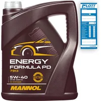 2x 5L Mannol ÖL Energy Formula PD Motoröl 5W-40 passend für VW 502.00 501.00 BMW LL-04 Dexos