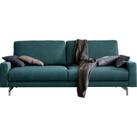 HÜLSTA sofa 3-Sitzer »hs.450«, Armlehne niedrig, Fuß chromfarben glänzend, Breite 204 cm blau