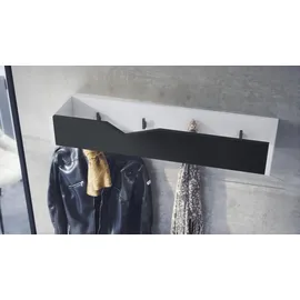 Vladon Garderobenpaneel Kolmio 83,5 x 12,5 x 21 cm Schwarz