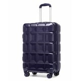 KONO Handgepäck Koffer Trolley Handgepäck 54cm Zwillingsrollen ABS Hartschalenkoffer Reisekoffer mit TSA Schloss 4 Rollen, 54x34x22cm (Koffer Handgepäck, Dunkelblau)