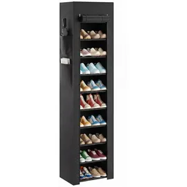 Homcom Schuhregal 30 x 175 x 45 cm stapelbar / schwarz