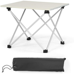 COSTWAY Campingtisch Campingtisch, mit Tragetasche weiß 35 cm x 32 cm x 40 cm