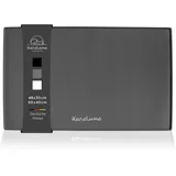 KaraLuna Napfunterlage 48 x 30 cm (Grau, Eckig) Futtermatte Katze Futterunterlage Hund Futternapf Fressnapf Hundenapf Unterlage Kaffeevollautomat Napf Matte Mat Silikonmatte