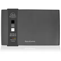 KaraLuna Napfunterlage 48 x 30 cm (Grau, Eckig) Futtermatte Katze Futterunterlage Hund Futternapf Fressnapf Hundenapf Unterlage Kaffeevollautomat Napf Matte Mat Silikonmatte