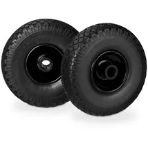 Relaxdays Sackkarrenrad Vollgummi 2er Set Schwarz