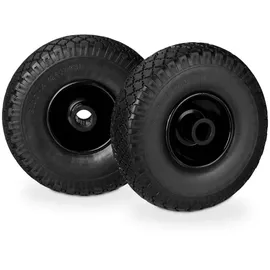 Relaxdays Sackkarrenrad Vollgummi 2er Set Schwarz