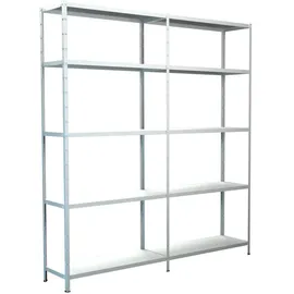 SCHULTE Regalwelt Anbauregal Metall 200 cm x 180 cm x 50 cm Weiß