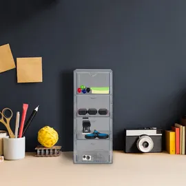 Relaxdays Schubladenbox 4 Fächer 4-tlg. transparent