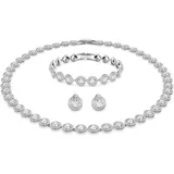 Swarovski Una Angelic Set, Rund, Weiss, Rhodiniert