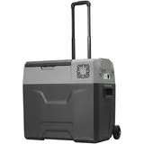 Tragbare Kühl-/gefrierbox, Kompressorkühler, Elektrische Kühlbox, Kühlleistung -20 °c, 50 L, 12 V Und 230 V, Zigarettenanzünderstecker + Adapter Inklusive, Grau/schwarz