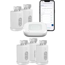 Homematic IP Heizkörperthermostat Starter Set Heizen pure für 5 Heizkörper weiß