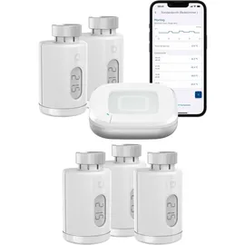 Homematic IP Heizkörperthermostat Starter Set Heizen pure für 5 Heizkörper weiß