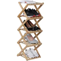Relaxdays Schuhregal 28 x 84 x 28 cm faltbar / braun