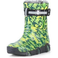 Ladeheid Kinder Mädchen Jungen Schneestiefel mit Muster Winterstiefel Gummistiefel
